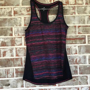 Athleta Multi-Striped Racerback Exercise Yoga Tank